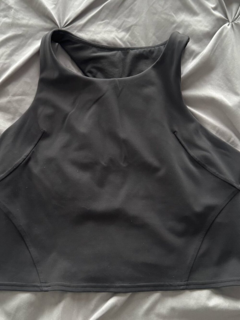Lululemon Gray High Neck Shelf Bra Tank Top Size 8
